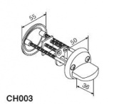 CH 003  brushed nickel/ поворотная кнопка от производителя Аблой