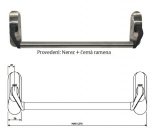 ABLOY PBE 011  brushed nickel/ нажимная штанга для дверей аварийного выхода от производителя Аблой