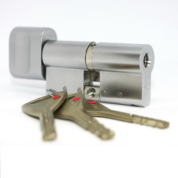 CY 323 T  satin chrome/ цилиндр ключ+поворотная кнопка от производителя Аблой