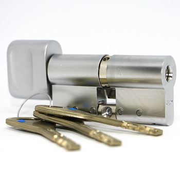 CY 323 N  satin chrome/ цилиндр ключ+поворотная кнопка от производителя Аблой